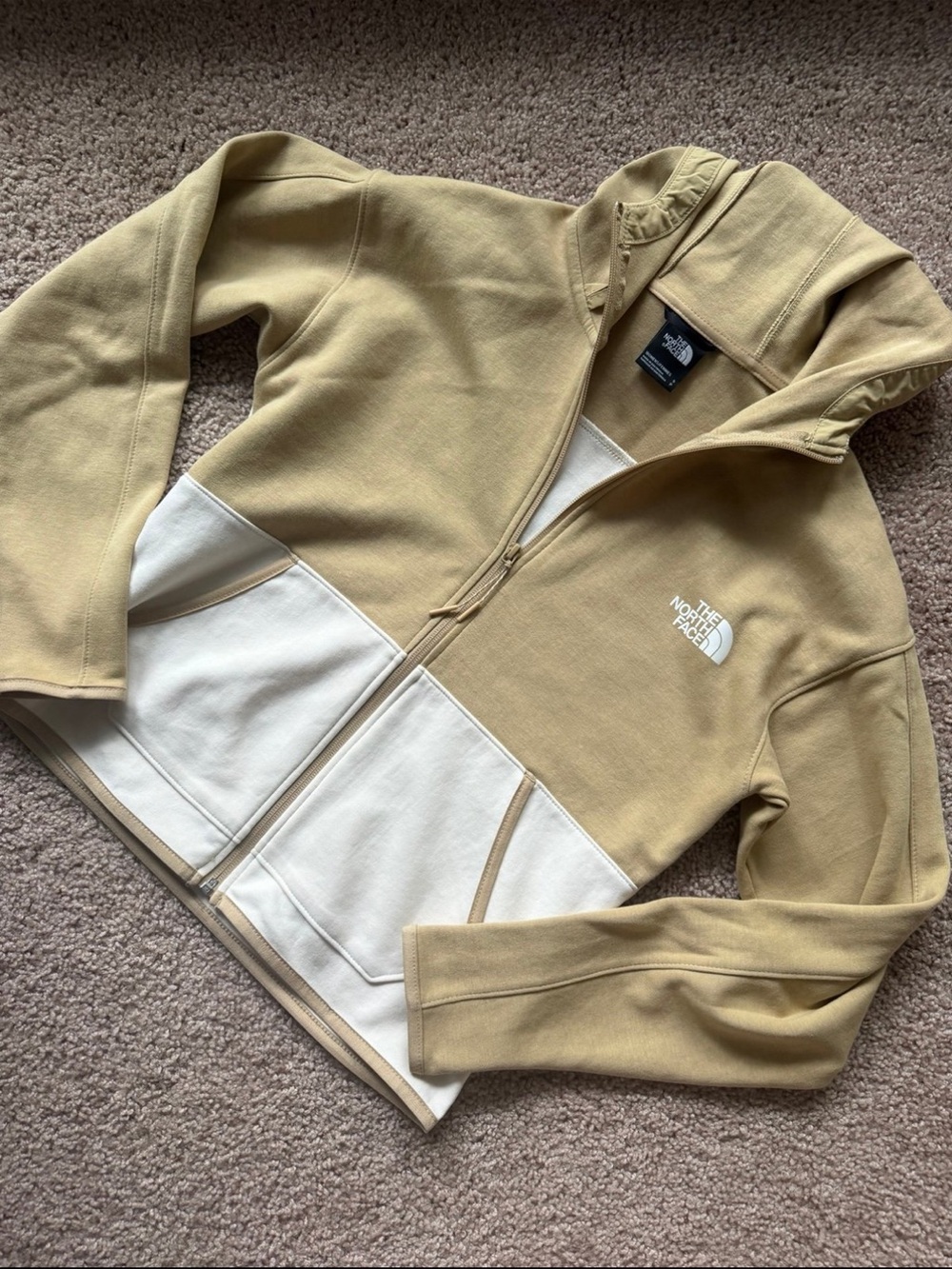 The North Face Tan & Cream Women's Full-Zip Hoodie